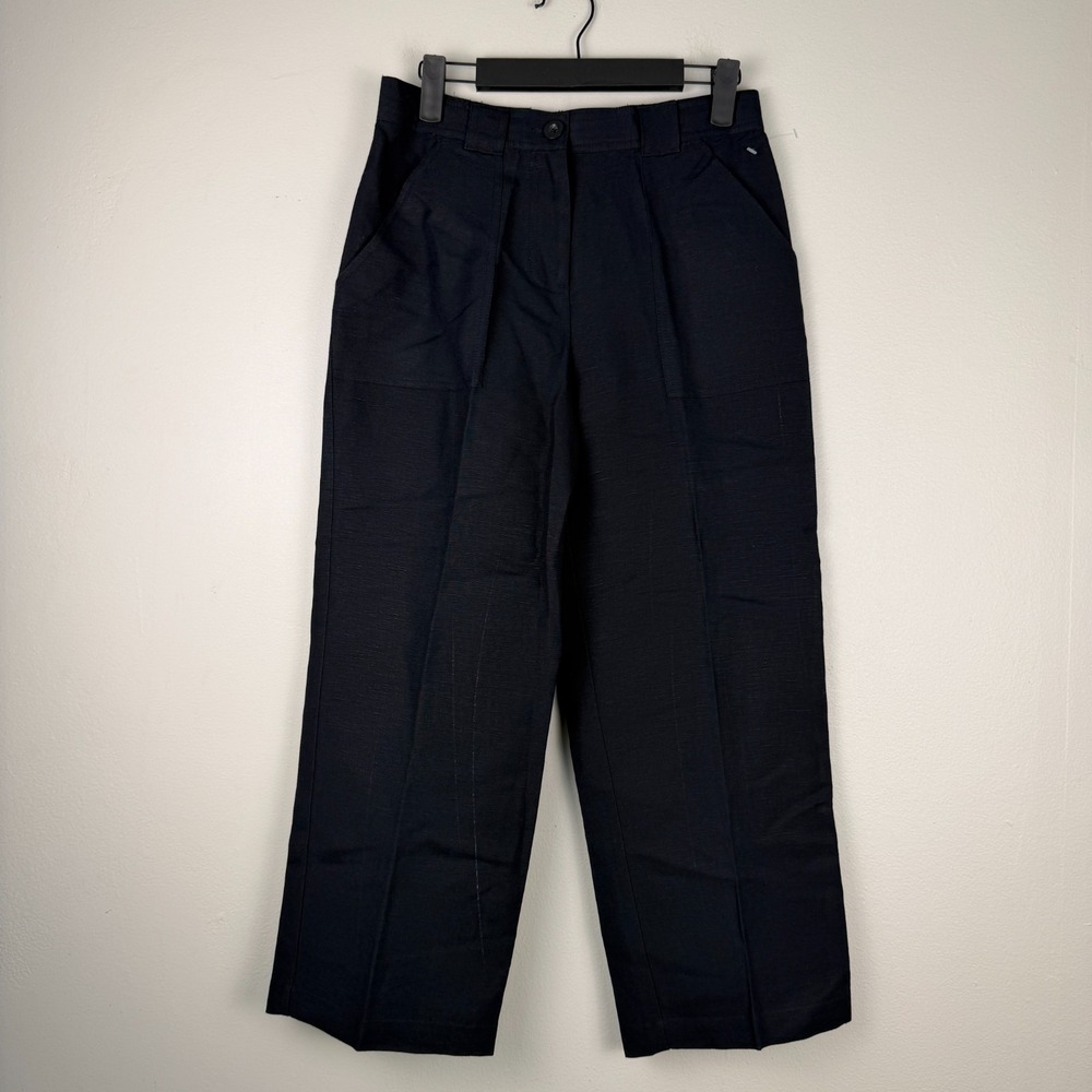 Croft & Barrow Pants Women 4P (27x23) Black High-Rise Straight Leg Preppy Casual